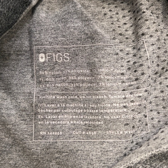 Figs Salta Seamless Longsleeve Underscrub Grey Small - Picture 6 of 6